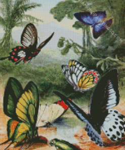 Vintage Butterflies Diamond Paintings