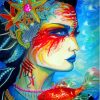 Abstract Fish Lady Diamond Paintings