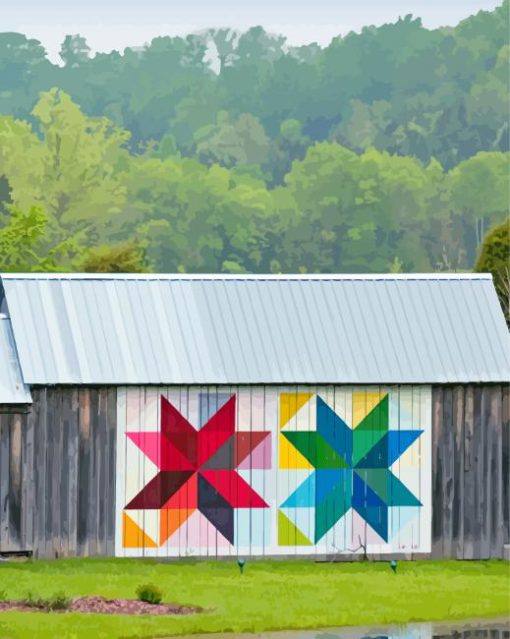 Aesthetic Barn With Quilt Diamond Paintings