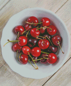 Aesthetic Bowl Of Cherries Diamond Paintings