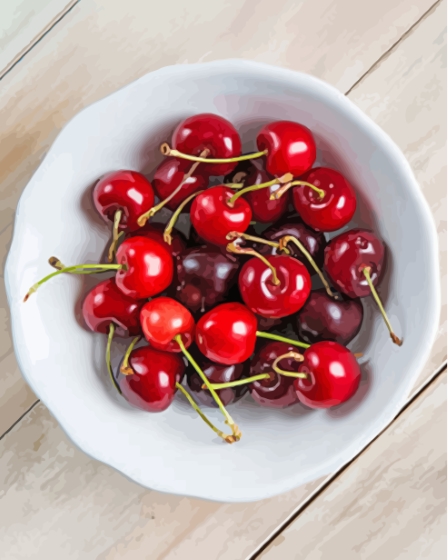 Aesthetic Bowl Of Cherries Diamond Paintings