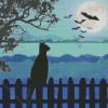 Aesthetic Cat Silhouette Diamond Paintings