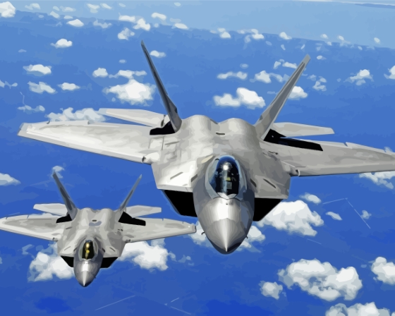 Aesthetic F 22 Aircraft Diamond Paintings