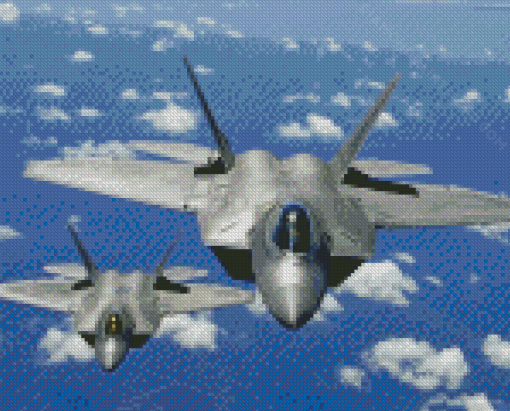 Aesthetic F 22 Aircraft Diamond Paintings