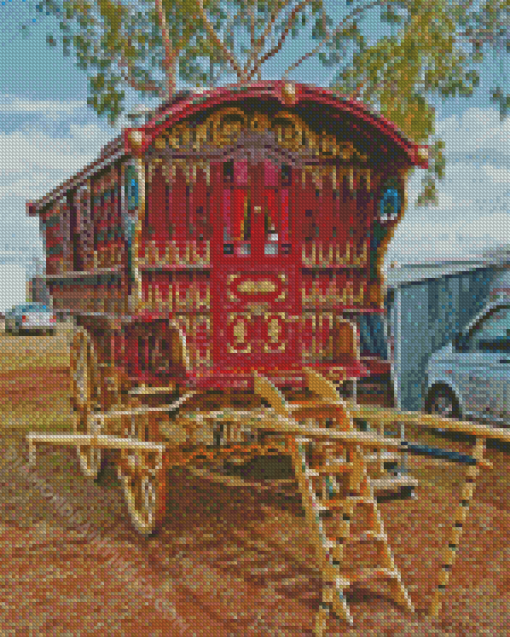 Aesthetic Gypsy Wagon Diamond Paintings