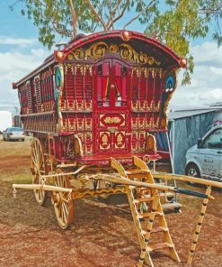 Aesthetic Gypsy Wagon Diamond Paintings