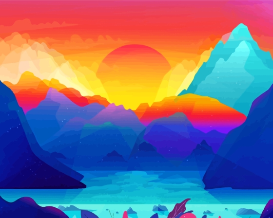 Aesthetic Mountain Diamond Paintings