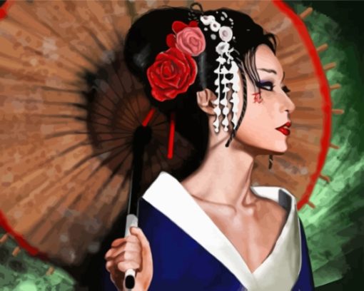 Aesthetic Oriental Lady Diamond Paintings