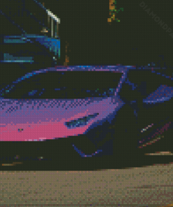 Aesthetic Purple Car Diamond Paintings