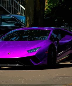 Aesthetic Purple Car Diamond Paintings