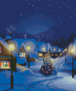 Aesthetic Snowy Village Diamond Paintings