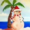 Aesthetic Snowman Palm Tree Diamond Paintings