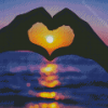 Aesthetic Sunset And Heart Diamond Paintings