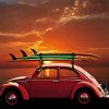 Aesthetic VW Car Sunset Diamond Paintings