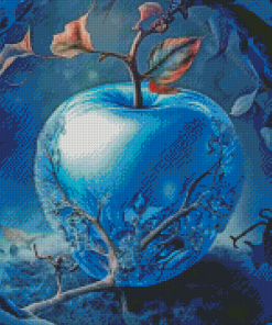 Aesthetic Blue Apple Diamond Paintings