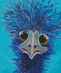 Aesthetic Blue Emu Bird Diamond Paintings