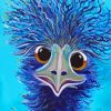 Aesthetic Blue Emu Bird Diamond Paintings