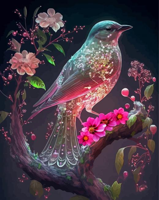 Aesthetic Floral Bird Diamond Paintings