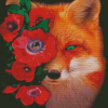 Aesthetic Floral Fox Diamond Paintings