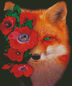 Aesthetic Floral Fox Diamond Paintings