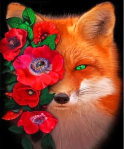 Aesthetic Floral Fox Diamond Paintings