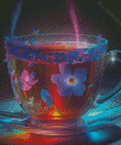 Aesthetic Floral Tea Diamond Paintings