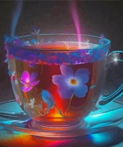 Aesthetic Floral Tea Diamond Paintings