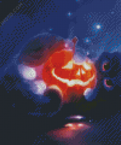 Aesthetic Halloween Cat Art Diamond Paintings