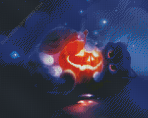 Aesthetic Halloween Cat Art Diamond Paintings