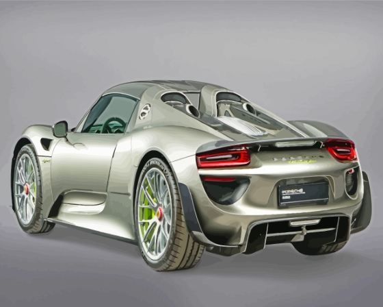 Aesthetic Porsche 918 Diamond Paintings