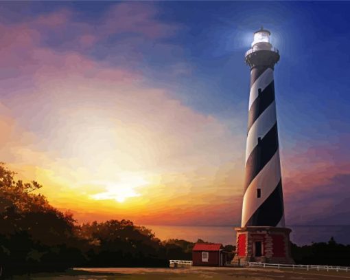 American Ligthhouses Cape Hatteras NC Diamond Paintings