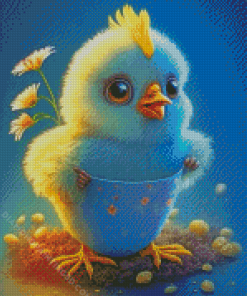 Chick in a Cup Diamond Paintings