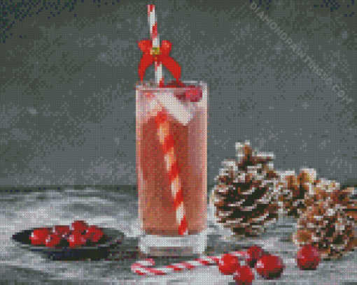 Christmas Cocktail Drink Diamond Paintings