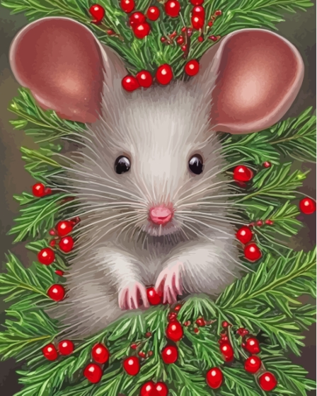 Christmas Mouse Diamond Paintings