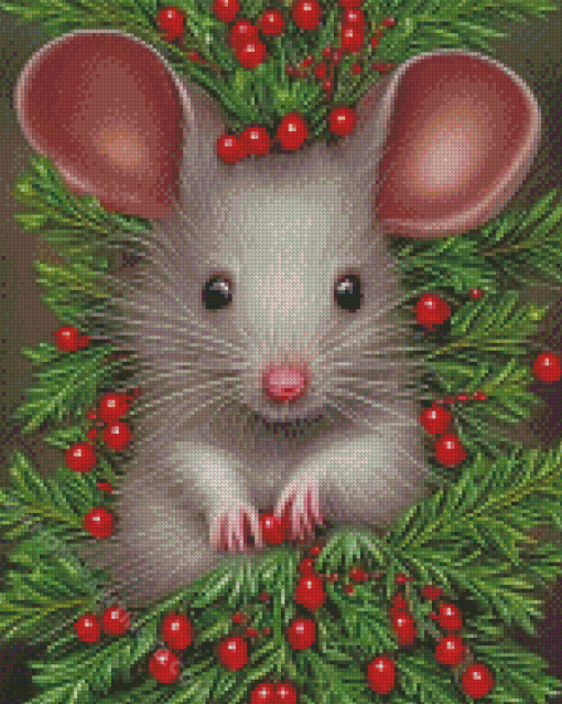 Christmas Mouse Diamond Paintings