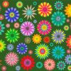 Colorful Funky Flowers Diamond Paintings