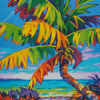 Colorful Tropical Palm Diamond Paintings