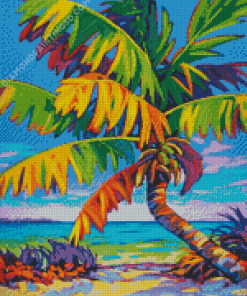 Colorful Tropical Palm Diamond Paintings