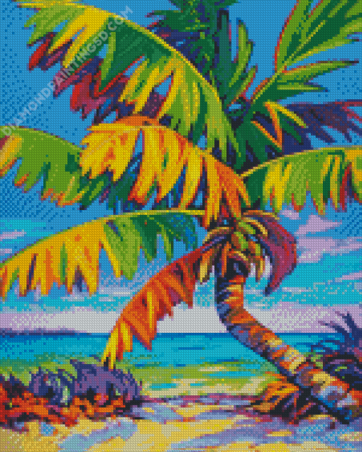 Colorful Tropical Palm Diamond Paintings