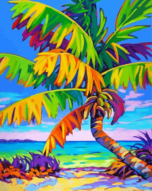 Colorful Tropical Palm Diamond Paintings