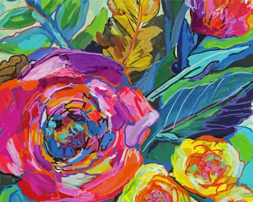 Colorful Flowers Jeanette Vertentes Diamond Paintings