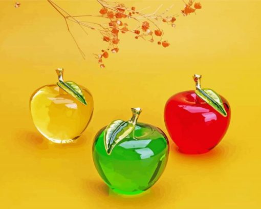 Crystal Glass Apples Diamond Paintings