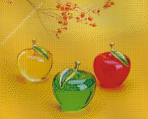 Crystal Glass Apples Diamond Paintings