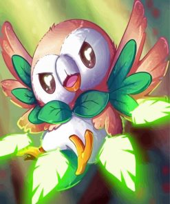 Cute Rowlet Anime Diamond Paintings