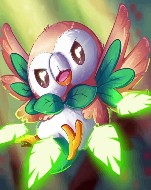 Cute Rowlet Anime Diamond Paintings