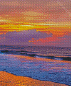 Golden Sunrise Ocean Isle Beach Diamond Paintings