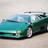 Green Lamborghini Diablo Diamond Paintings