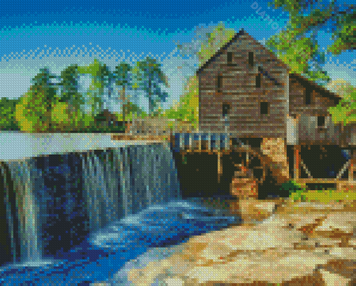 Historic Yates Mill Country Park Raleigh North Carolina Diamond Paintings