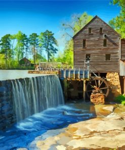 Historic Yates Mill Country Park Raleigh North Carolina Diamond Paintings