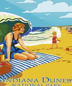 Indiana Dunes Poster Diamond Paintings